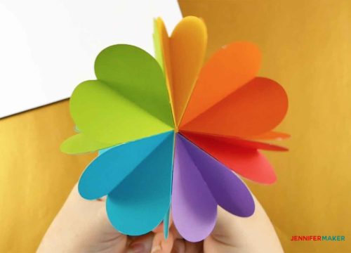 Make A Pop Up Heart Rainbow Card Jennifer Maker