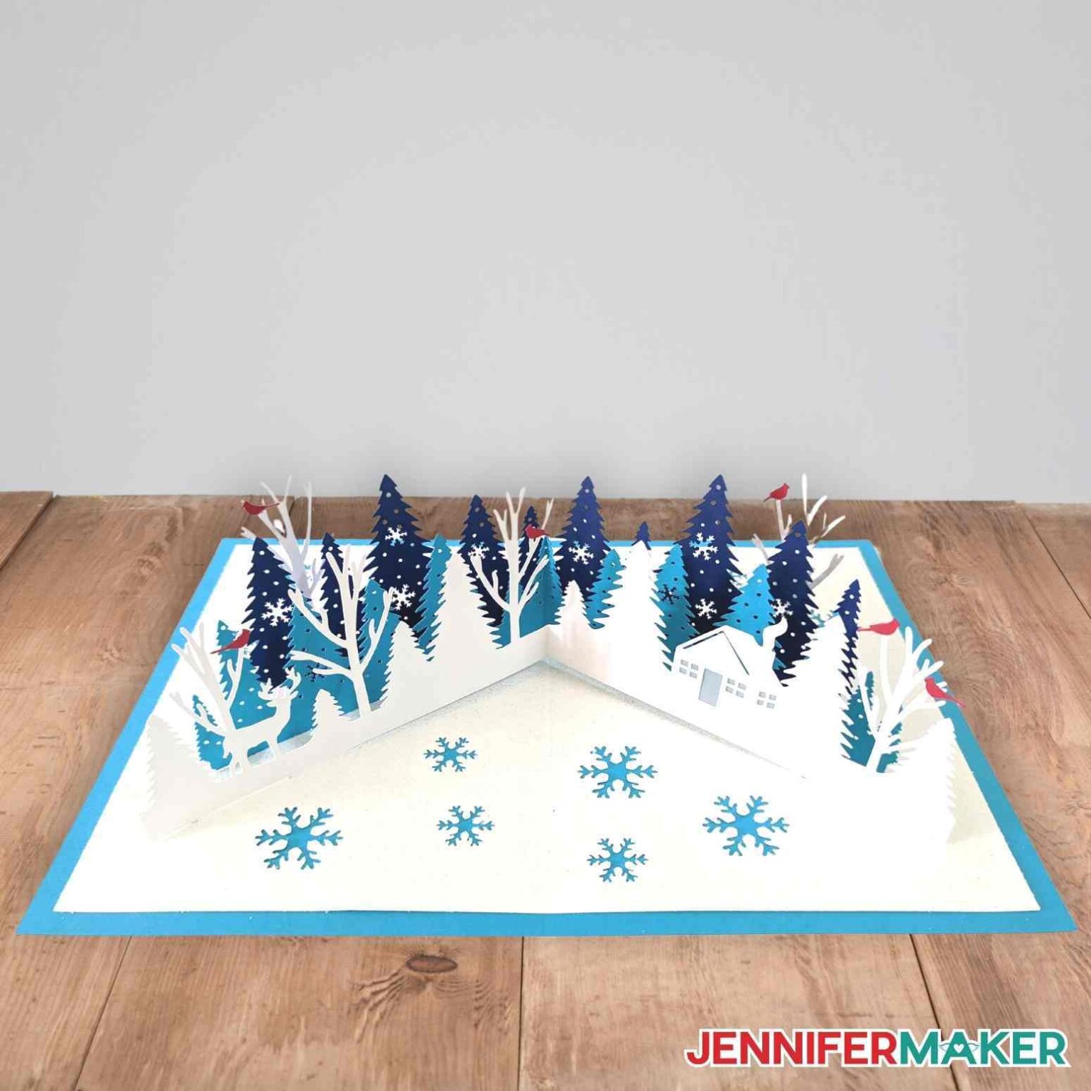 Winter Pop Up Cards Make A Cozy Snowy Scene That Lights Up