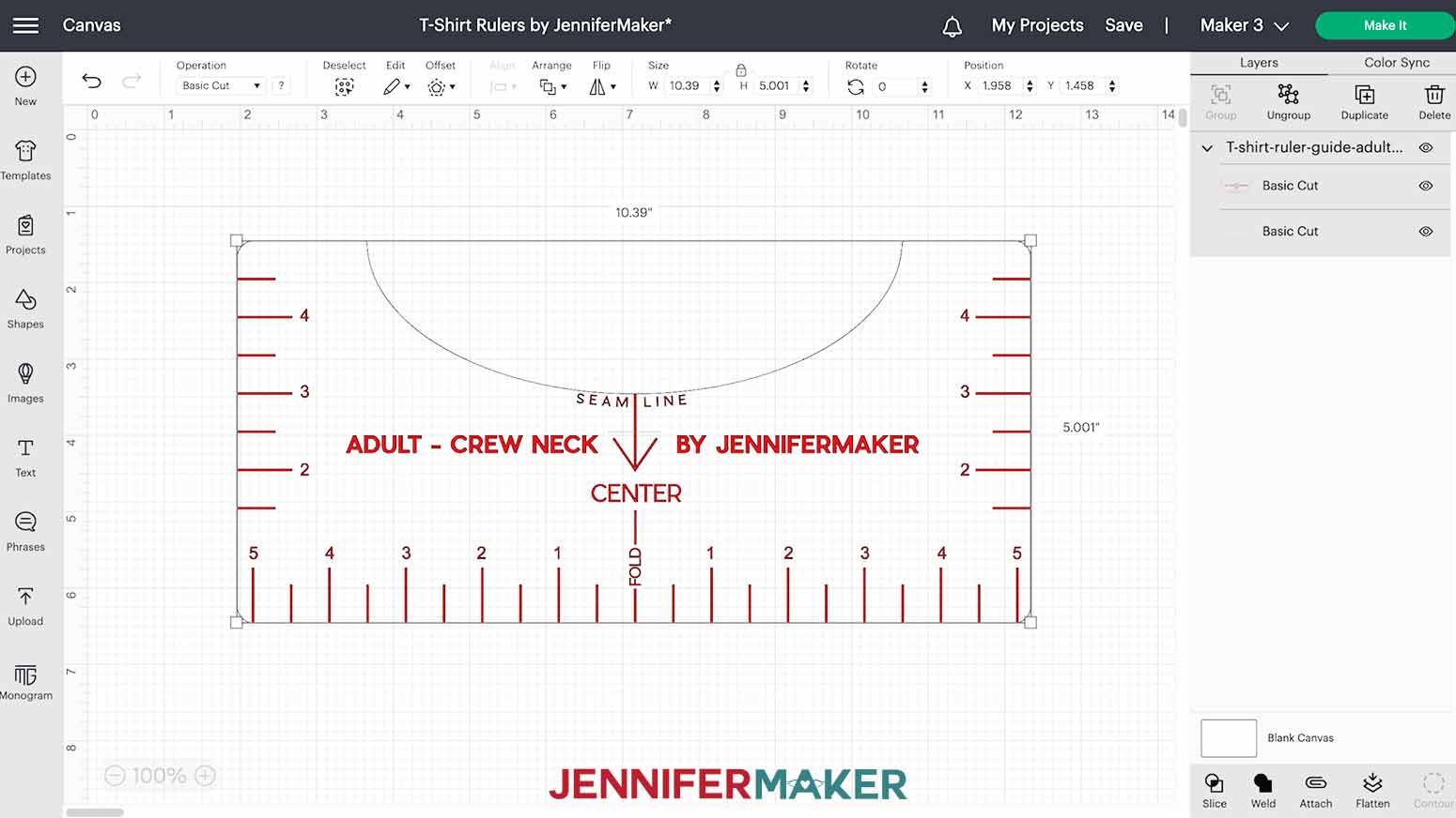 T Shirt Ruler SVG - Tee Shirt Ruler Placement Guide Template