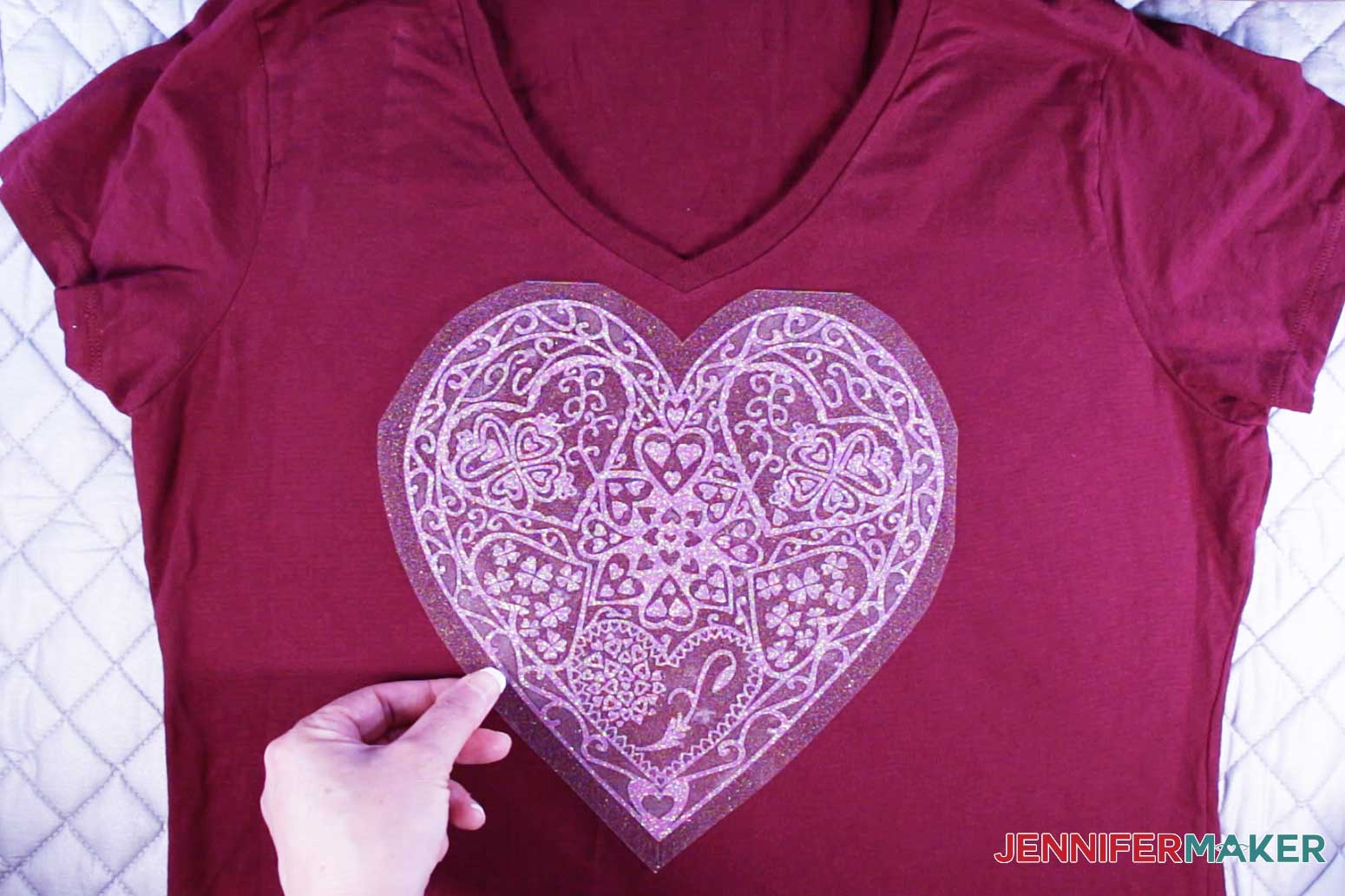 Download Heart Mandala SVG: Make a Glitter Vinyl T-Shirt - Jennifer ...