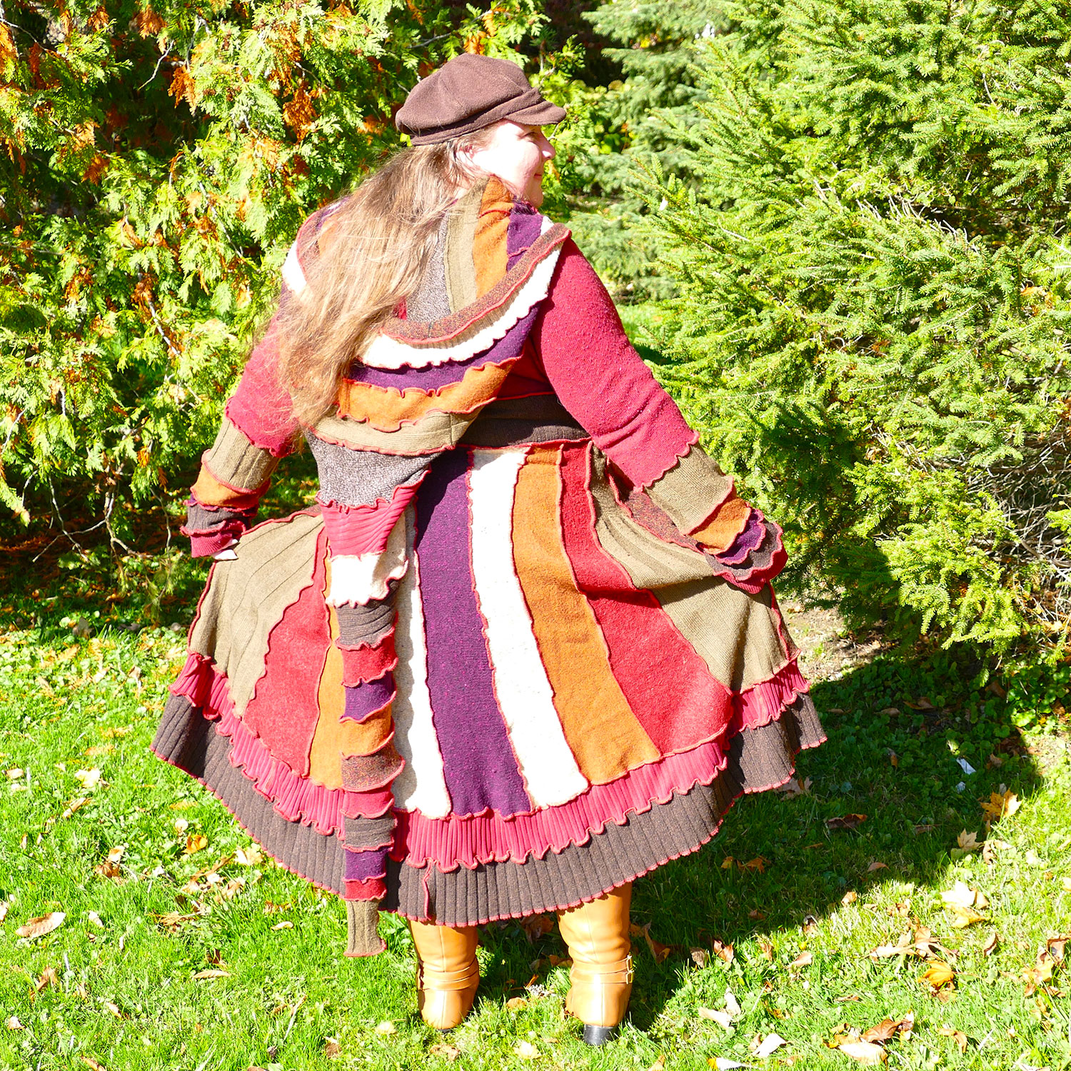 My Amazing Autumn-color Dreamcoat: A Journey to Make a Katwise-Inspired Sweater Coat For Under $50