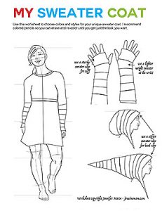 Free Sweater Coat Worksheet by JenuineMom.com