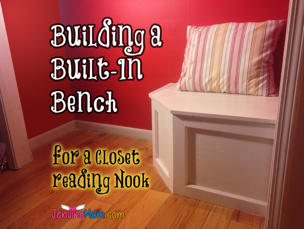 DIY built-in bench with hidden storage -- perfect for a reading nook!