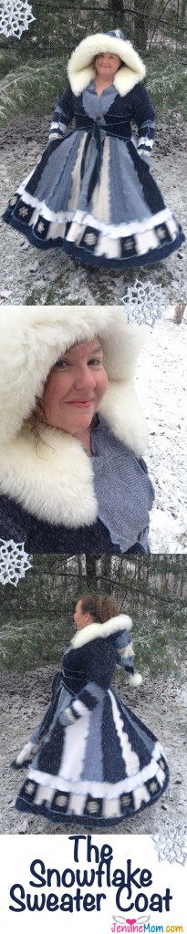 How I Made My Snowflake Sweater Coat from Upcycled Sweaters | JenuineMom.com