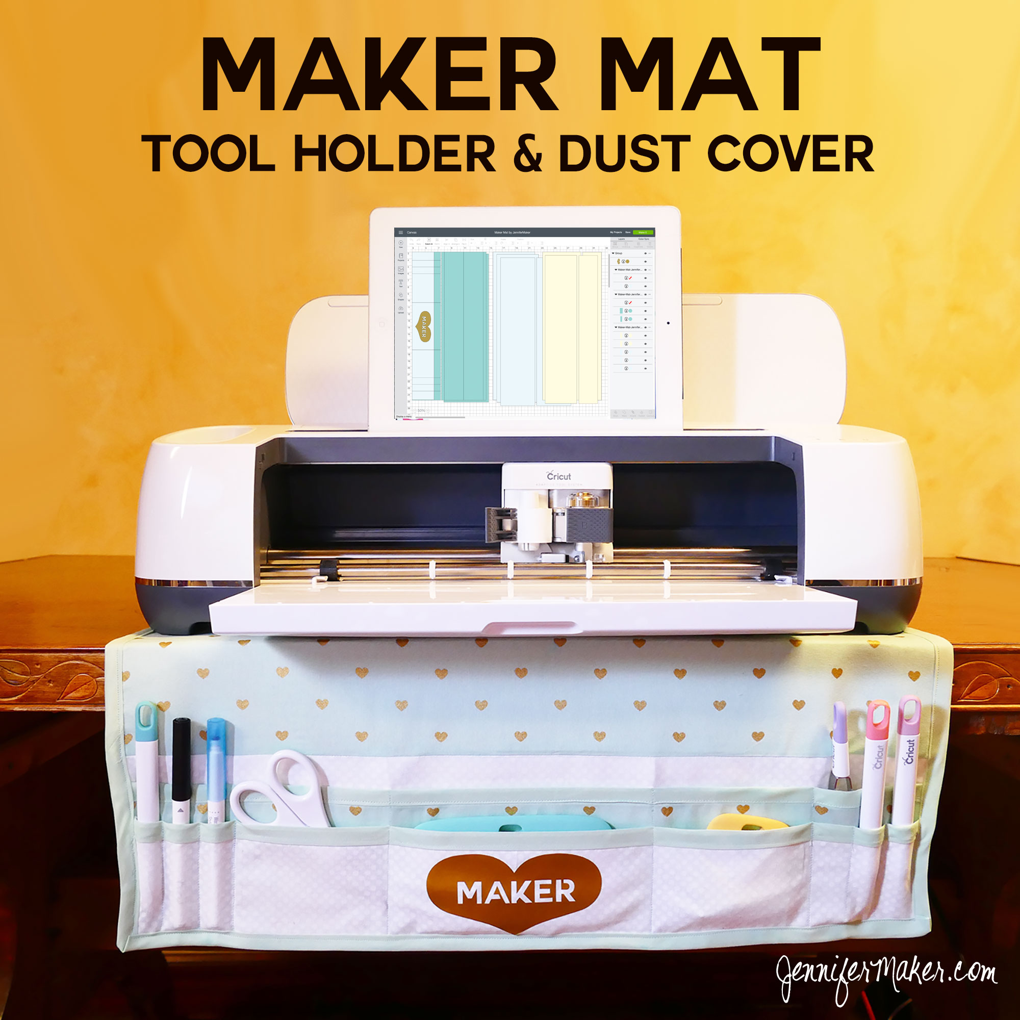 Maker Mat Tool Organizer & Dust Cover - Great Cricut Maker Projects