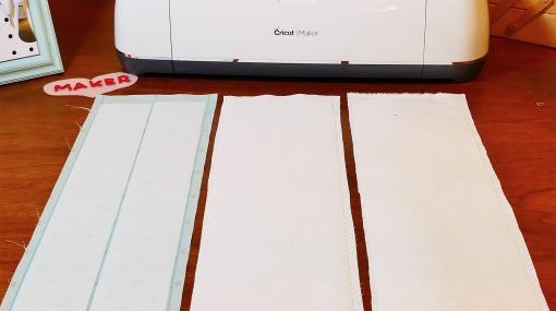 Match up the fabric panels and interfacing.