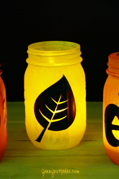 Easy Mason Jar Luminaries For Autumn And Halloween Jennifer Maker