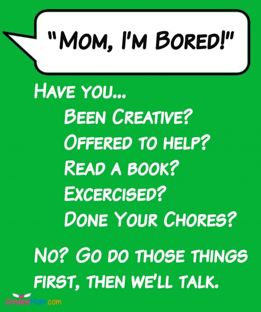 My checklist to combat boredom for work-at-home moms!