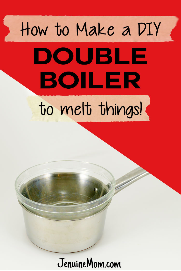 Double boiler method- melting wax. 