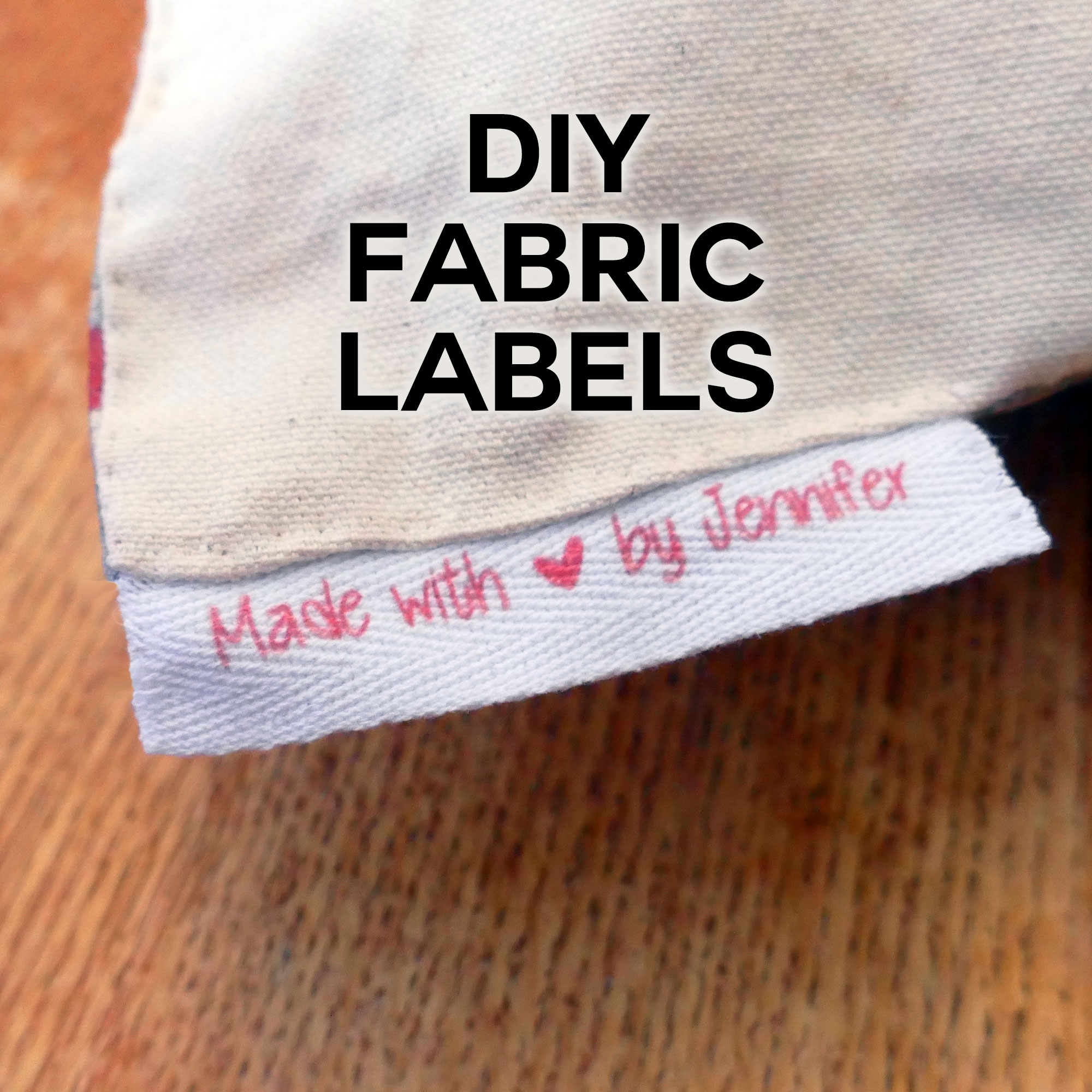 DIY Fabric Labels on Twill Tape Jennifer Maker