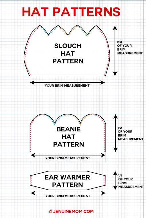 DIY Hat Patterns | Slouch Hat | Beanie Hat | Ear Warmer