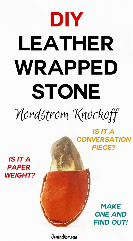 DIY Leather Wrapped Stone Nordstrom Knockoff | JenuneMom.com