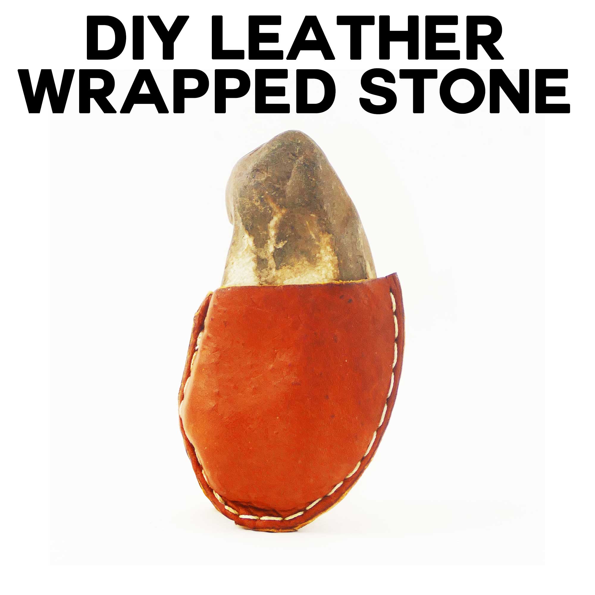 DIY Leather Wrapped Stone Nordstrom Knockoff | JenuneMom.com