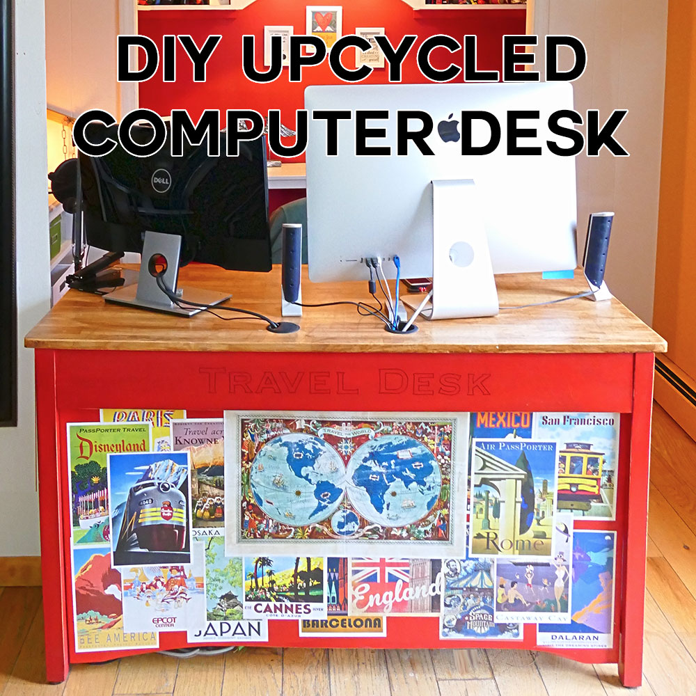 DIY Upcycled Computer Desk | JenuineMom.com