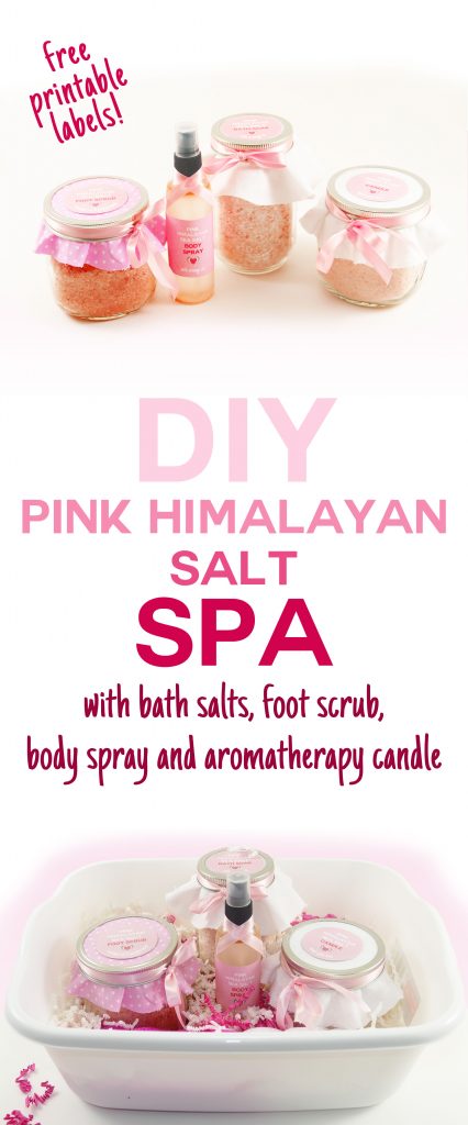 DIY Pink Himalayan Salt Spa | Bath Salts | Foot Scrub | Body Spray | Aromatherapy Candle | JenuineMom.com