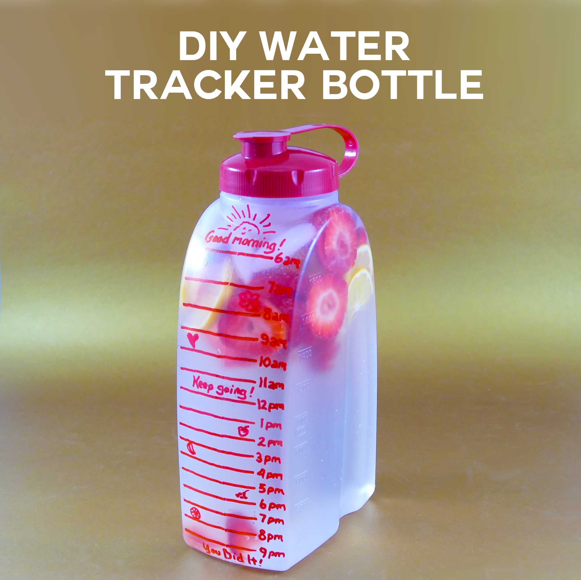 DIY Water Tracker Bottle Can Help You Lose Weight! - Jennifer Maker