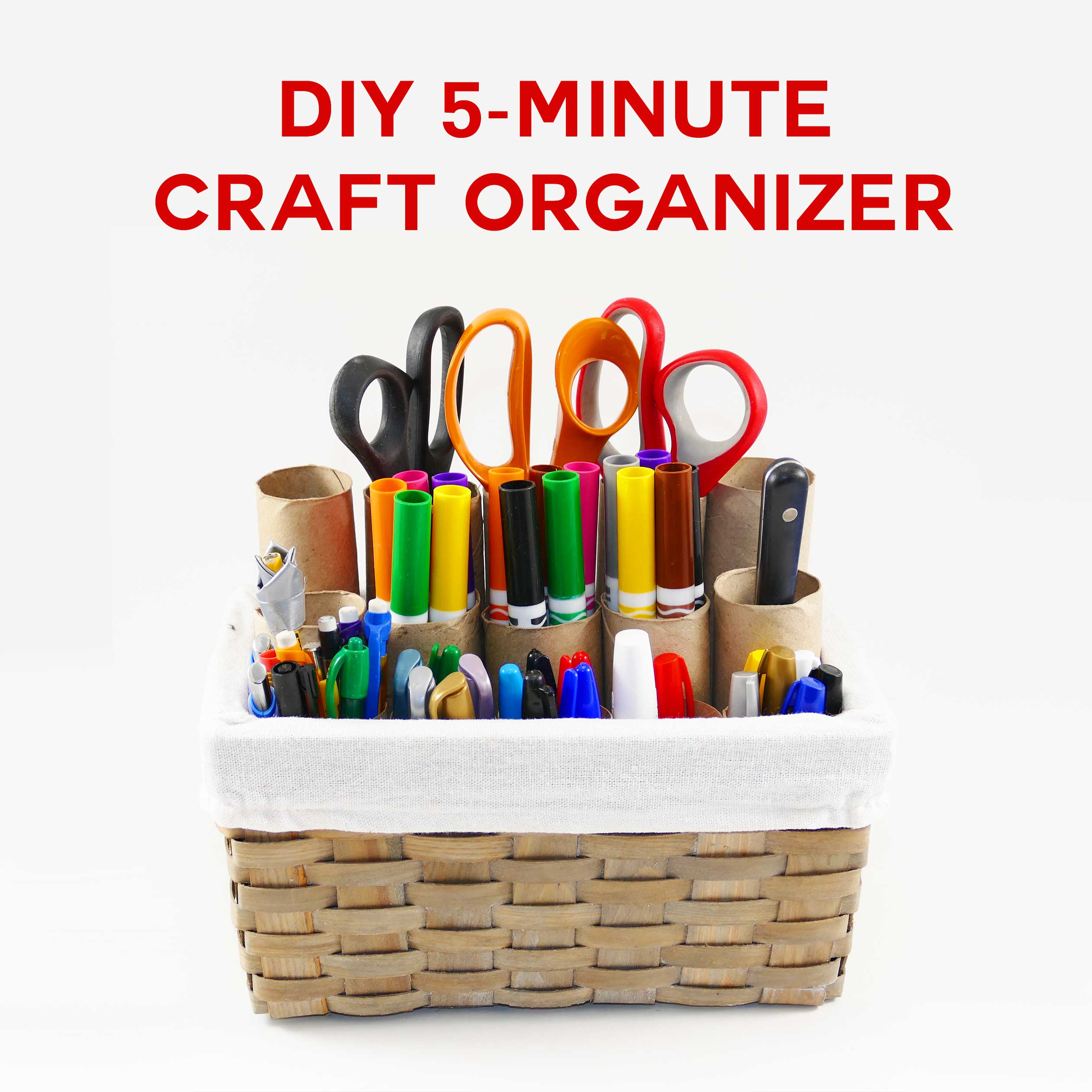 DIY Craft Organizer for Markers Brushes | JenuineMom.com