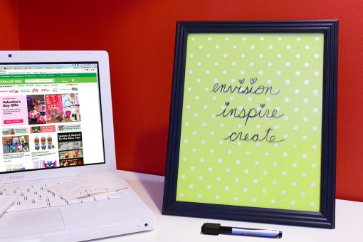 DIY Dry Erase Board From Dollar Store Finds | JenuineMom.com