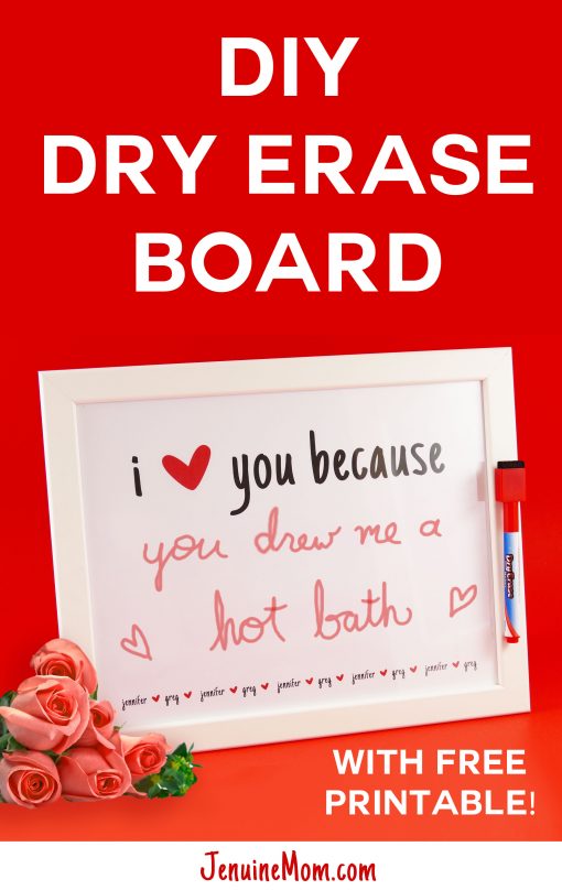 DIY Dry Erase Board From Dollar Store Finds | JenuineMom.com