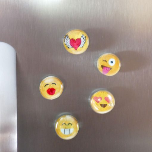 DIY Marble Magnets Emoji | Easy Glass Mod Podge Craft | JenuineMom.com