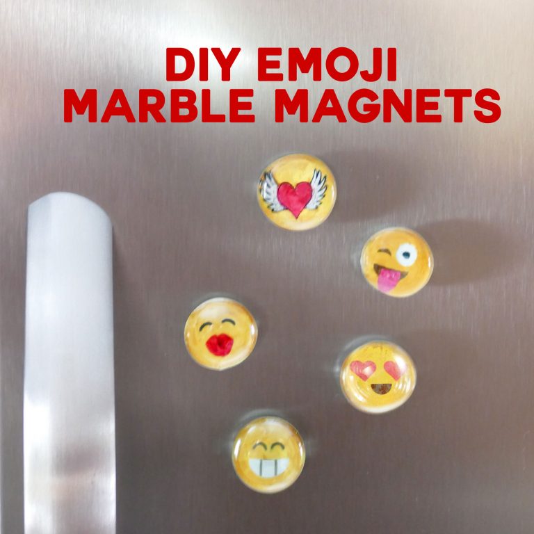 DIY Marble Magnets with Emoji