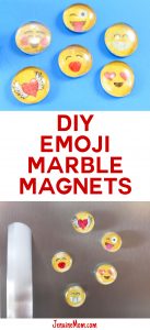 DIY Marble Magnets with Emoji - Jennifer Maker