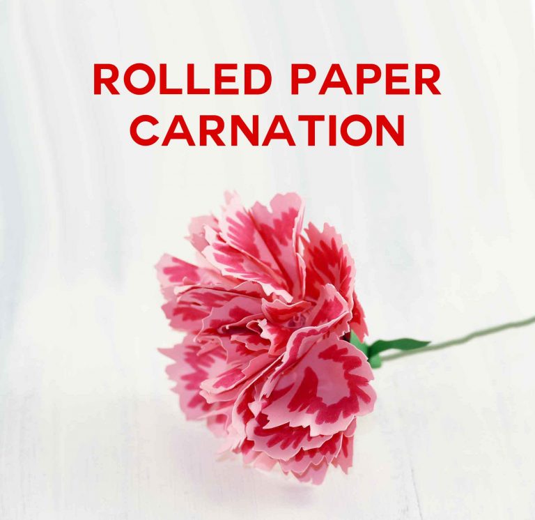Rolled Paper Carnation Tutorial – Free SVG Files