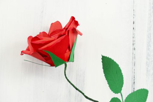 Rolled Paper Rose Flower | Quilled Flower | JenuineMom.com