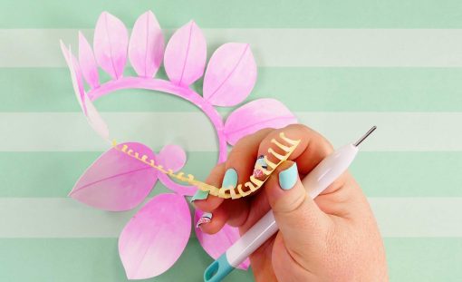 DIY Paper Magnolia | Rolled Flower | Quilling | JenniferMaker.com