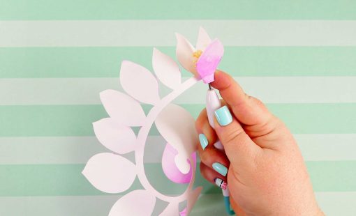 DIY Paper Magnolia | Rolled Flower | Quilling | JenniferMaker.com