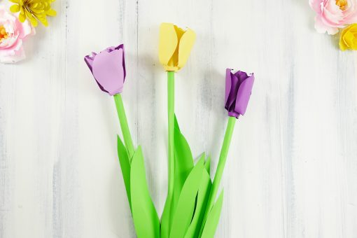 Paper Tulip | Rolled Flower | Quilling | JenniferMaker.com