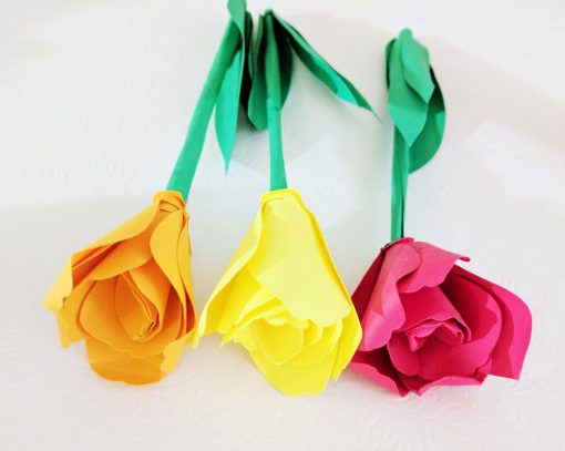 Paper Tulips designed by Jennifer Marx made by reader Amruta Tengase