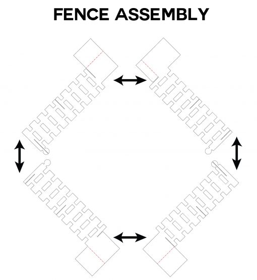 Fence Assembly for the Pop Up Apple Tree Card