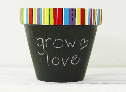 coat quick paint marker Pot  Maker Jennifer DIY Flower Chalkboard