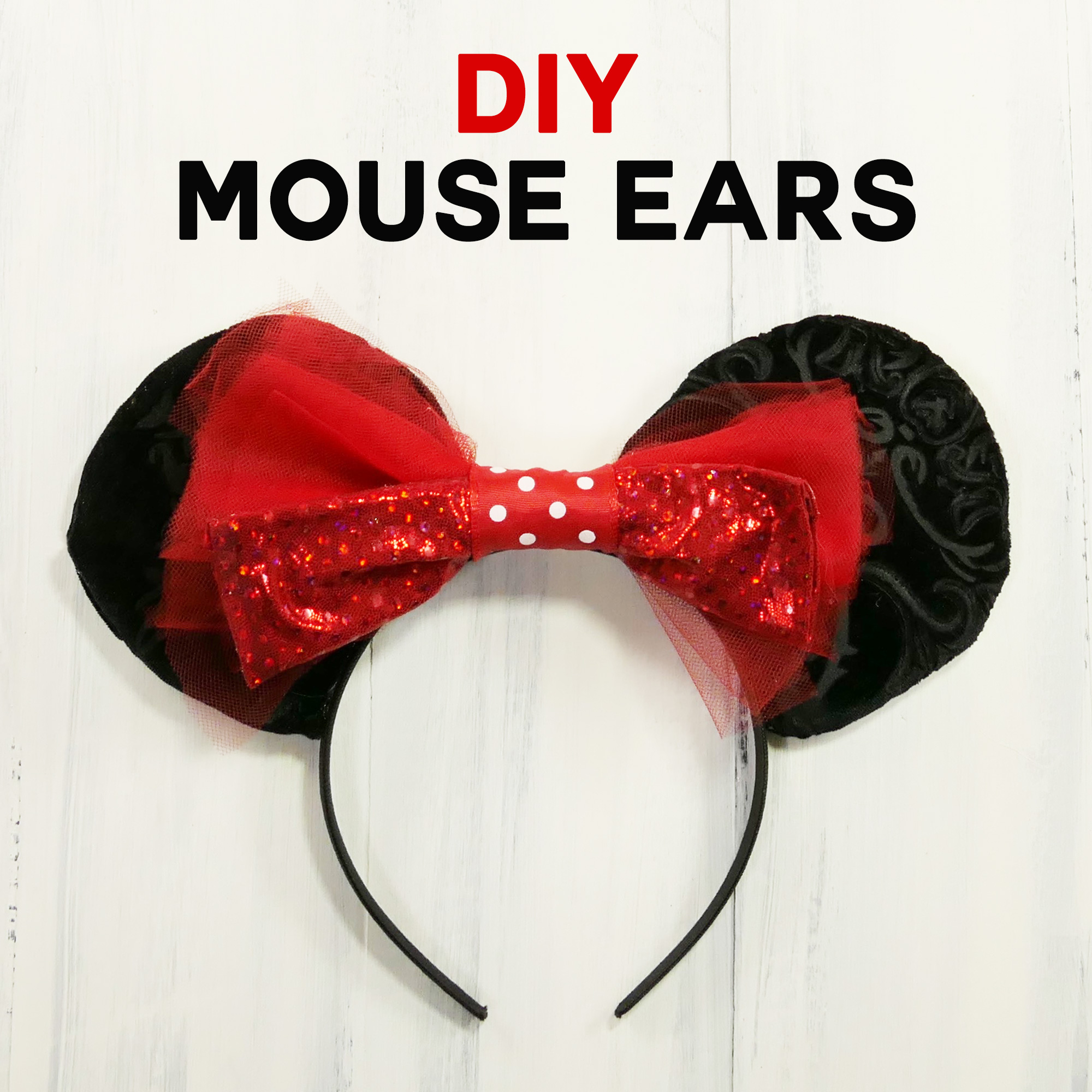 DIY Mickey Mouse Ears Tutorial - Sew or No-Sew!