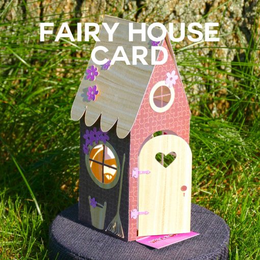 Make a Fairy House Card that mails flat, then pops up! Free SVG files.
