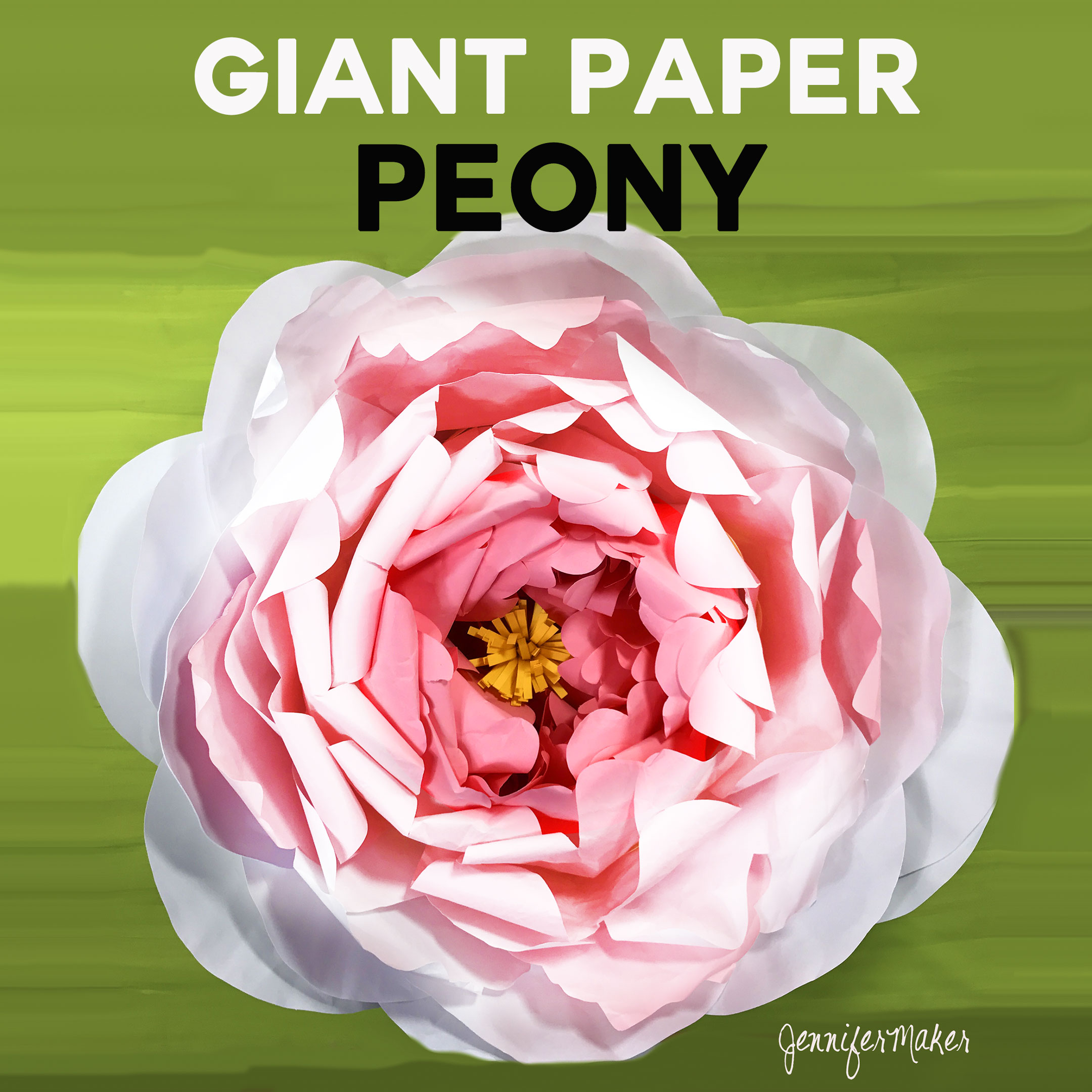 How to Make a Giant Paper Peony | Tutorial with Free Pattern Files