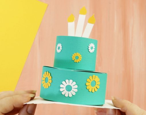 Decorate your pop-up birthday cake card