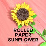 How to make rolled paper sunflowers -- free cut files!