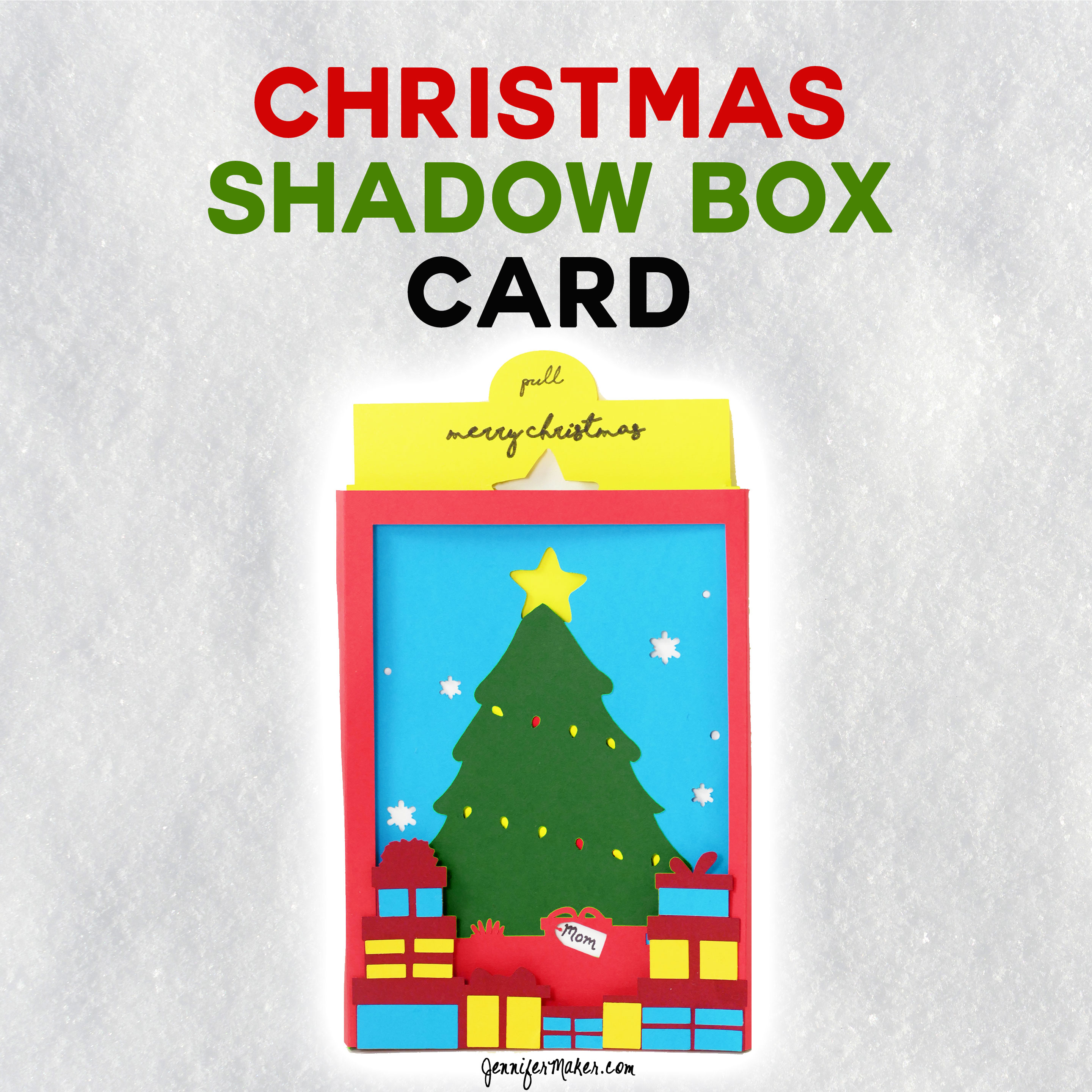Christmas Tree Shadow Box Card