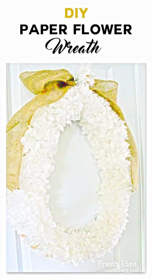 Coffee Filter Flower Wreath Tutorial