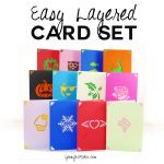 DIY Greeting Card Set - Fast, Easy Layers! | Cricut | Free Cut Files