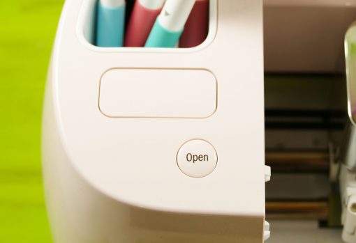 Open button on a Cricut Explore