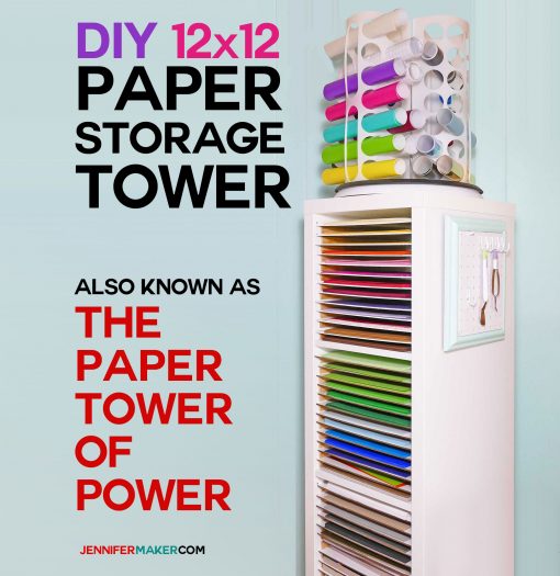 DIY 12x12 Vertical Scrapbook Paper Storage Organizer Tower | IKEA Hack