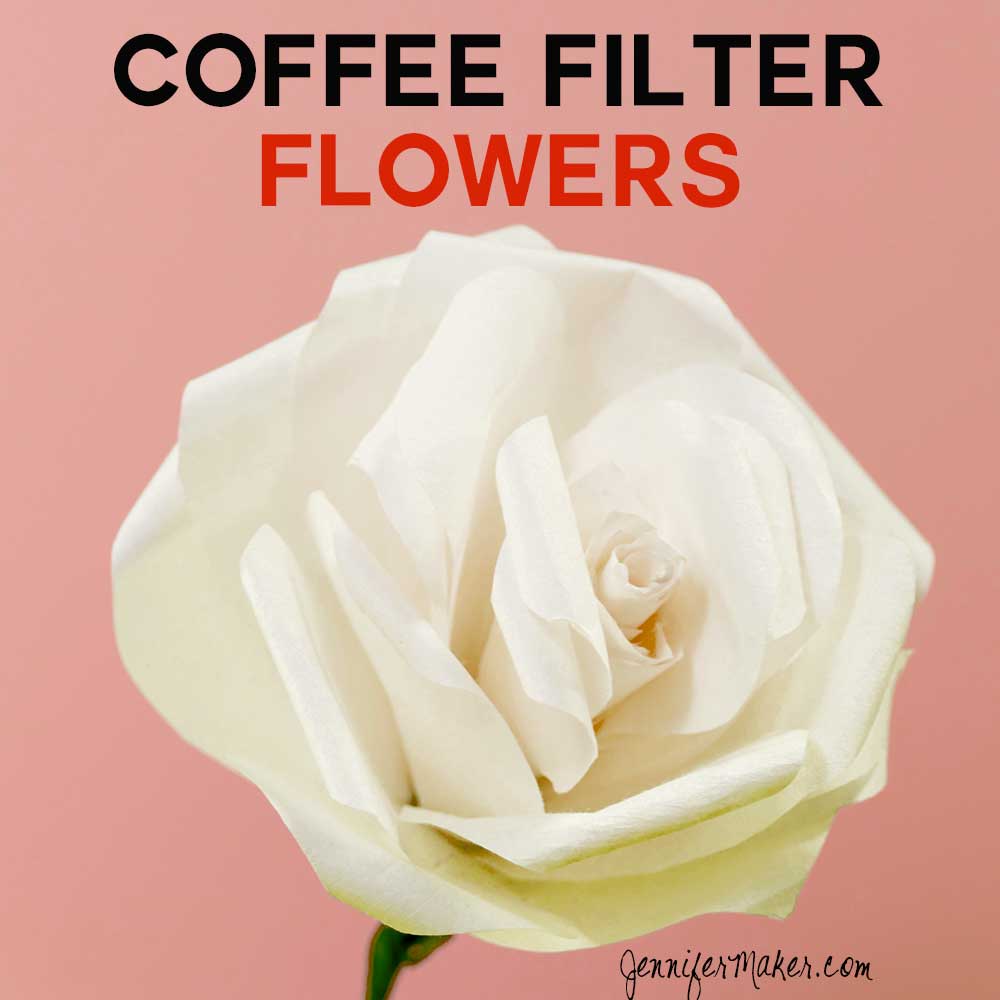 Easy Two-Step Coffee Filter Flowers for Spring Decorations