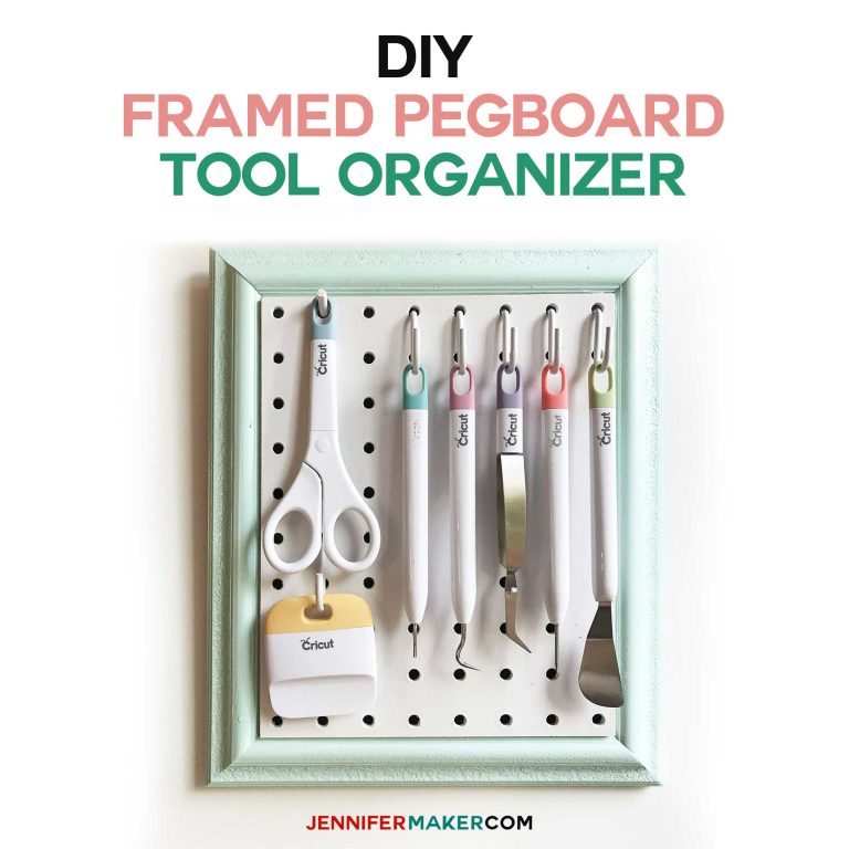 DIY Framed Pegboard Craft Organizer for Tools