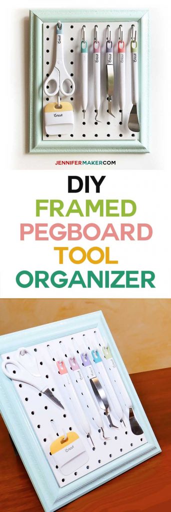 Framed Pegboard Craft Organizer Tutorial - How to Make a DIY Pegboard Frame for Your Craft Tools | #pegboard #craftroomorganization