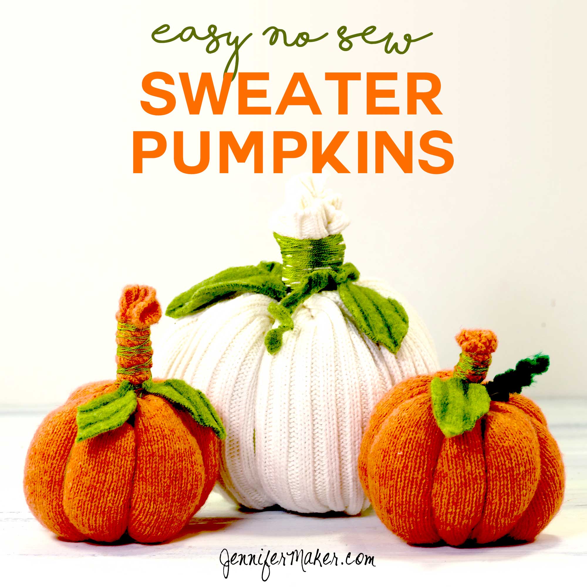 Sweater Pumpkins Tutorial – Easy No-Sew Project for Fall