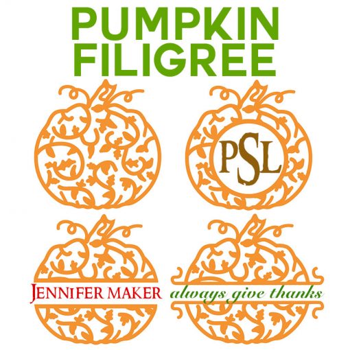 Pumpkin Filigree for Monograms and Names | Free SVG/DXF