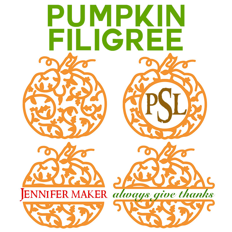 Download Pumpkin Filigree Design For Names And Monograms Jennifer Maker